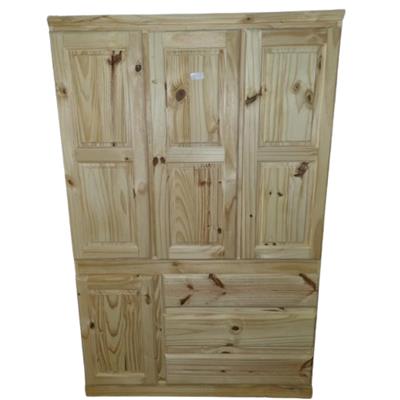 placard/ropero macizo eco de pino 120x173x48 / 4 puertas 3 cajones