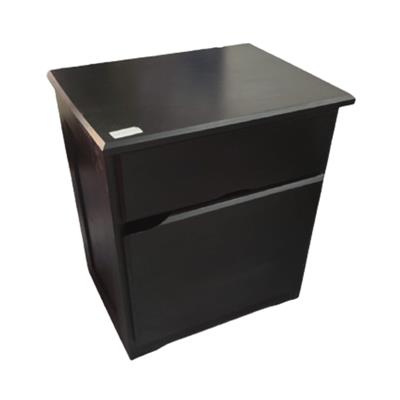 MESA DE LUZ MACIZO PACIFICO ADM 1 CAJON 1 PUERTA NEGRO