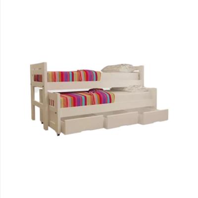 CAMA DOBLE CON CAJONERA MACIZO INMACOL COLOR BLANCO