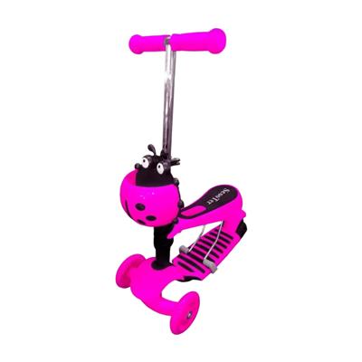 monopatin speed bug rosa 3 e 1-ruedas con luces