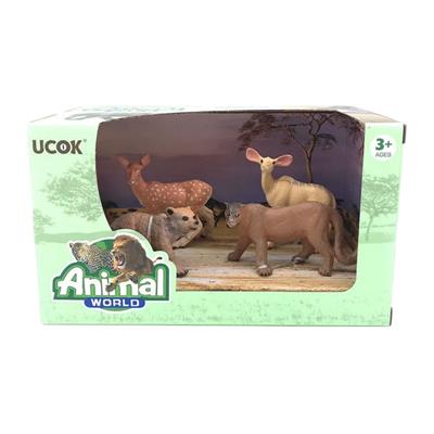 playtes animal world cachorro de oso, puma