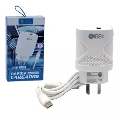 cargador celular ibek 3.1 a carga inteligente usb type-c